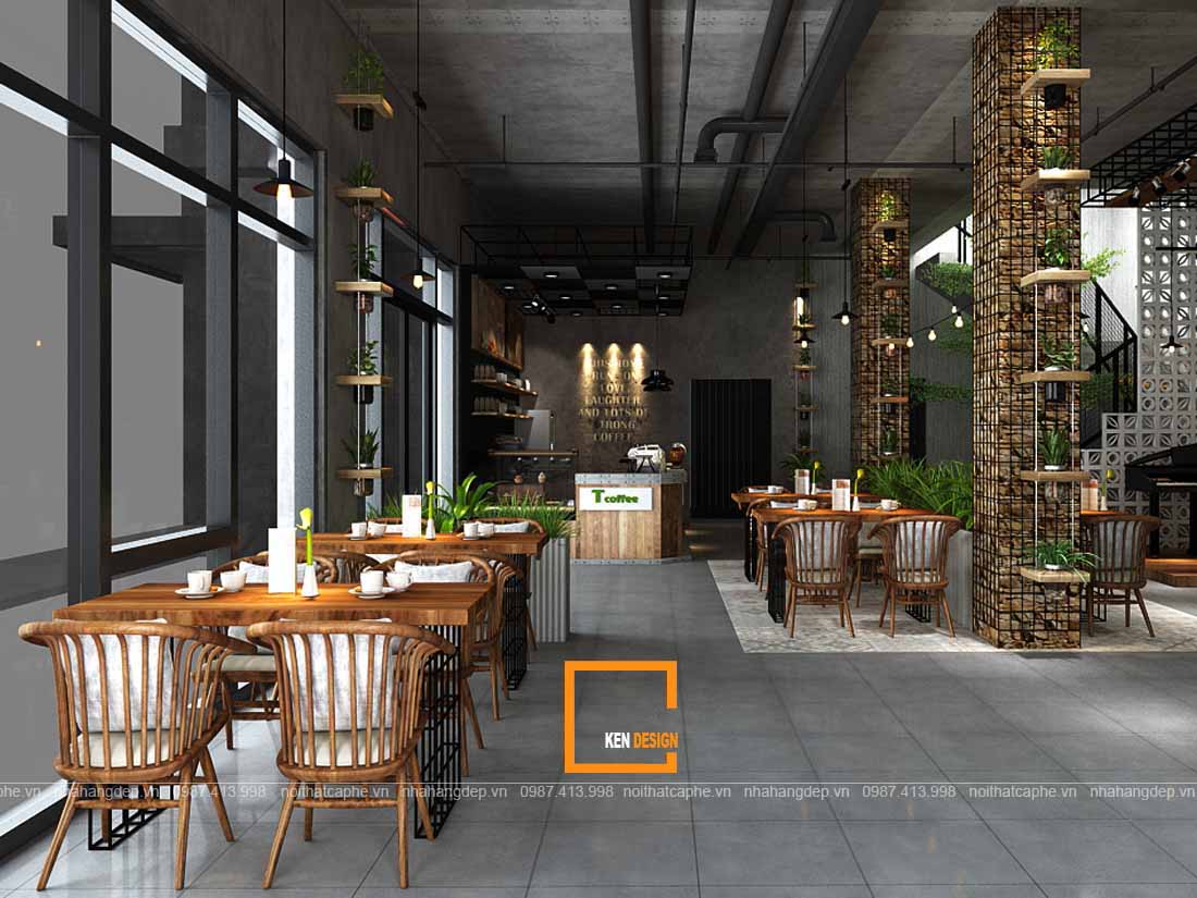 Thiết kế quán cafe phong cách công nghiệp với kiến trúc mô phỏng các nhà xưởng